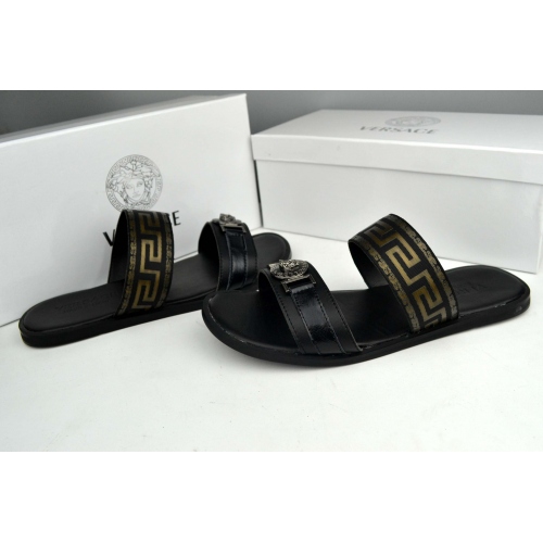 Replica Versace Slippers For Men #287838 $42.80 USD for Wholesale