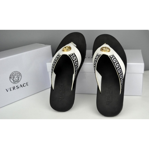 Replica Versace Slippers For Men #287850 $40.00 USD for Wholesale