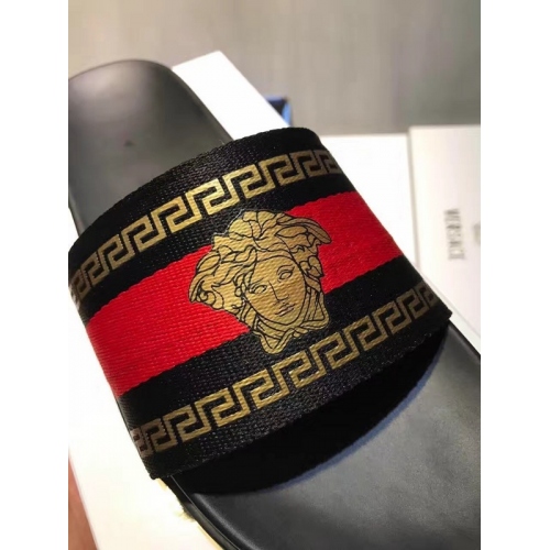 Replica Versace Slippers For Men #296683 $42.10 USD for Wholesale