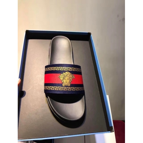 Replica Versace Slippers For Men #296685, $42.10 USD, [ITEM#296685], Replica Versace Slippers outlet from China