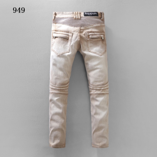 Replica Balmain Jeans For Men #321216 $64.00 USD for Wholesale