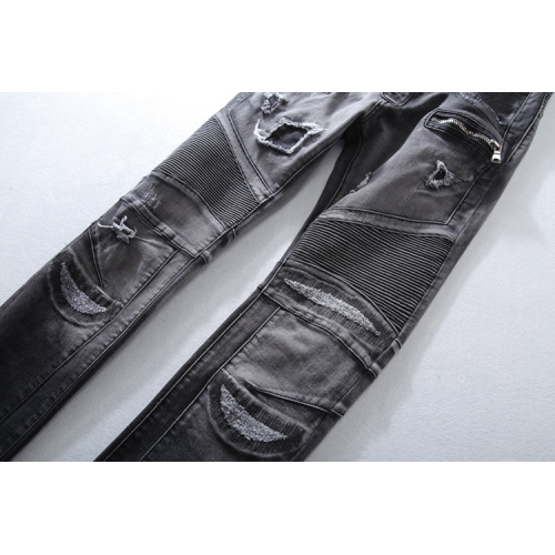 Replica Balmain Jeans For Men #321227 $64.00 USD for Wholesale