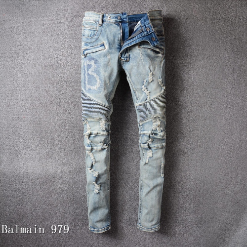 Replica Balmain Jeans For Men #364715, $64.00 USD, [ITEM#364715], Replica Balmain Jeans outlet from China