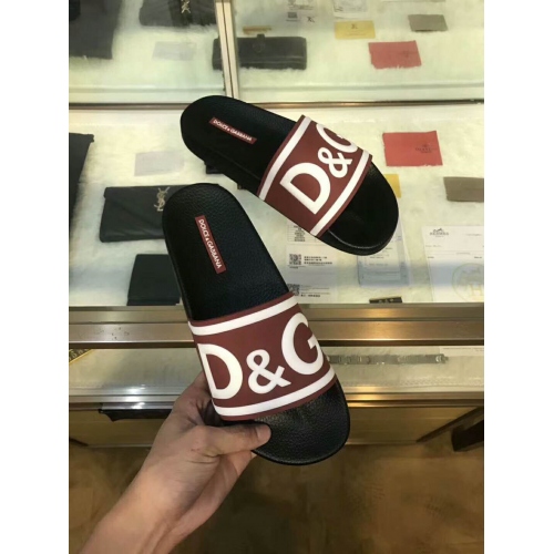 Replica Dolce & Gabbana D&G Slippers For Men #365595 $48.00 USD for Wholesale