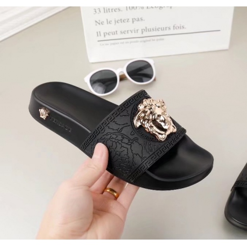 Replica Versace Slippers For Men #365640 $40.00 USD for Wholesale