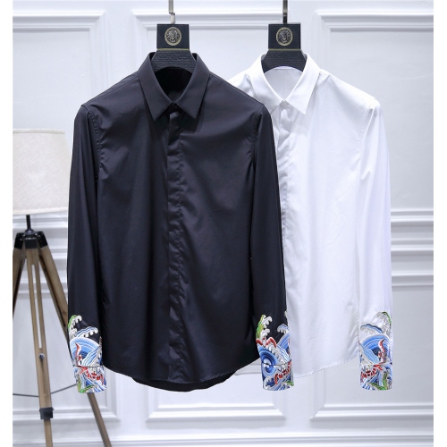 Replica Dolce & Gabbana Shirts Long Sleeved For Men #428640 $86.50 USD for Wholesale