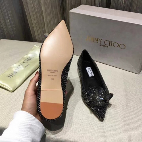 Replica Jimmy Choo Flat Shoes For Women #436597 $91.00 USD for Wholesale
