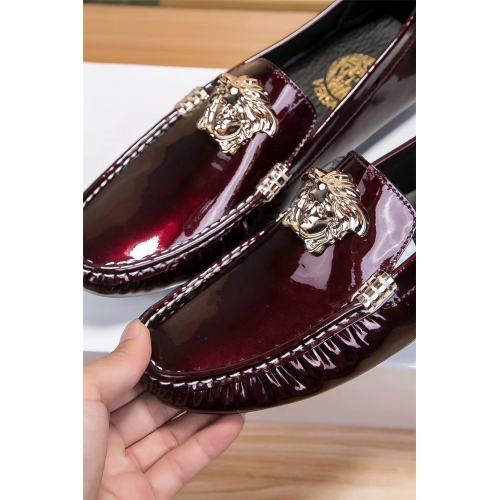 Replica Versace Leather Shoes For Men #441868 $80.60 USD for Wholesale