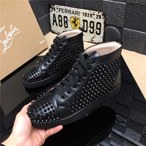 Replica Christian Louboutin CL High Tops Shoes For Men #477765, $85.00 USD, [ITEM#477765], Replica Christian Louboutin High Top Shoes outlet from China