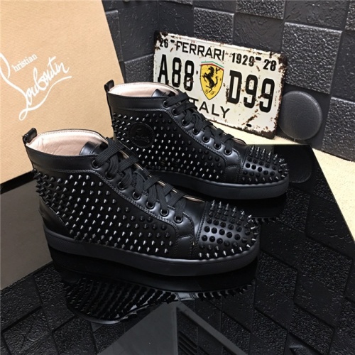 Replica Christian Louboutin CL High Tops Shoes For Men #477765 $85.00 USD for Wholesale