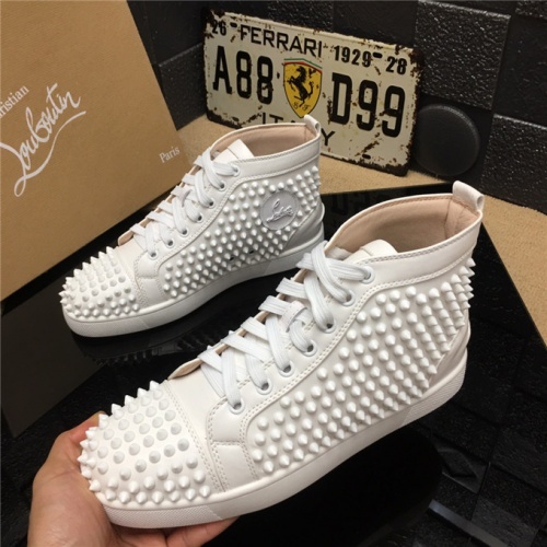 Replica Christian Louboutin CL High Tops Shoes For Men #477766, $85.00 USD, [ITEM#477766], Replica Christian Louboutin High Top Shoes outlet from China