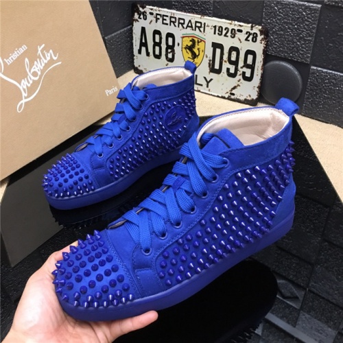 Replica Christian Louboutin CL High Tops Shoes For Men #477780, $85.00 USD, [ITEM#477780], Replica Christian Louboutin High Top Shoes outlet from China