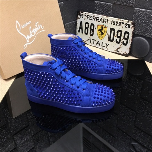 Replica Christian Louboutin CL High Tops Shoes For Men #477780 $85.00 USD for Wholesale