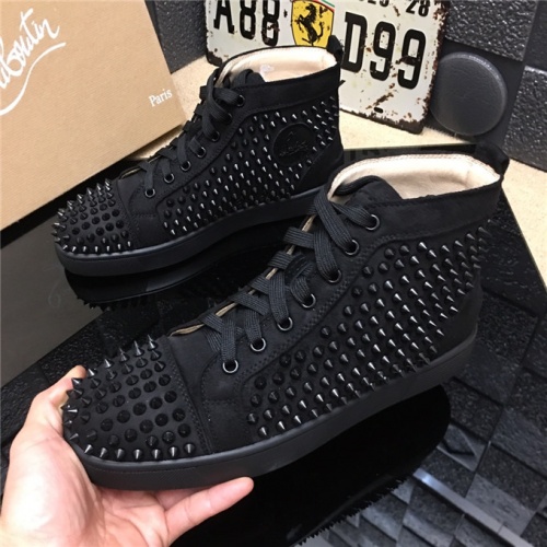 Replica Christian Louboutin CL High Tops Shoes For Men #477781, $85.00 USD, [ITEM#477781], Replica Christian Louboutin High Top Shoes outlet from China