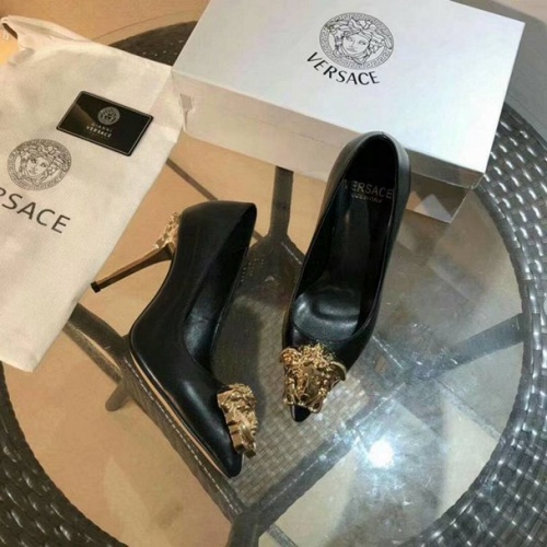 Replica Versace High-Heeled Shoes For Women #525686, $76.00 USD, [ITEM#525686], Replica Versace High-Heeled Shoes outlet from China