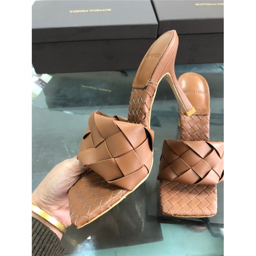 Replica Bottega Veneta BV High-Heeled Sandal For Women #560068 $81.00 USD for Wholesale