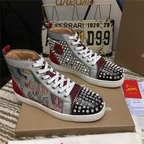 Replica Christian Louboutin High Tops Shoes For Men #812834, $92.00 USD, [ITEM#812834], Replica Christian Louboutin High Top Shoes outlet from China