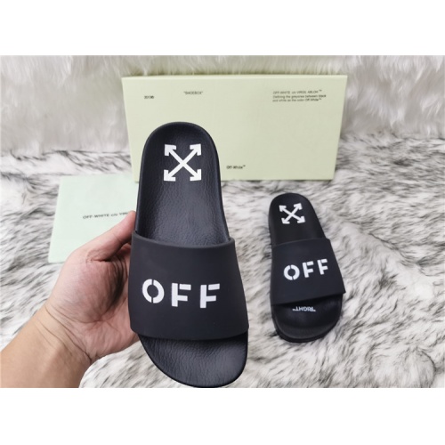Replica Off-White Slippers For Men #819199 $45.00 USD for Wholesale