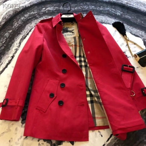 Replica Burberry Windbreaker Jacket Long Sleeved For Women #824727 $126.00 USD for Wholesale