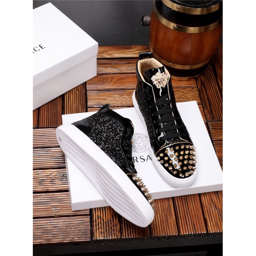 Replica Versace High Tops Shoes For Men #825239 $82.00 USD for Wholesale