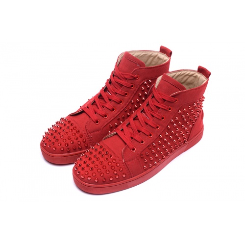 Replica Christian Louboutin High Tops Shoes For Men #833450 $98.00 USD for Wholesale