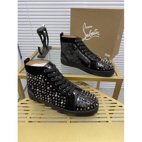 Replica Christian Louboutin High Tops Shoes For Men #844238, $98.00 USD, [ITEM#844238], Replica Christian Louboutin High Top Shoes outlet from China