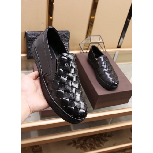 Replica Bottega Veneta BV Leather Shoes For Men #851050 $88.00 USD for Wholesale