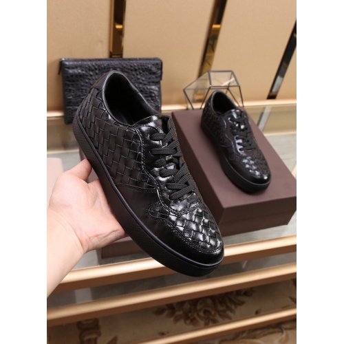 Replica Bottega Veneta BV Leather Shoes For Men #851056 $88.00 USD for Wholesale