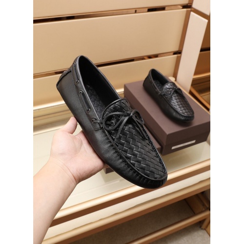 Replica Bottega Veneta BV Leather Shoes For Men #862646 $88.00 USD for Wholesale