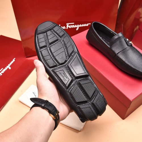 Replica Ferragamo Leather Shoes For Men #873990 $80.00 USD for Wholesale