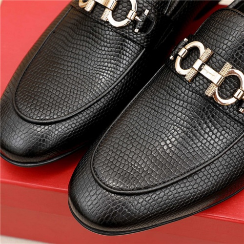Replica Salvatore Ferragamo Leather Shoes For Men #882584 $80.00 USD for Wholesale