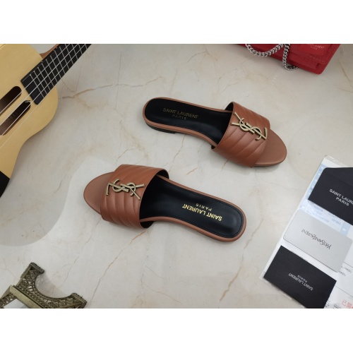 Replica Yves Saint Laurent YSL Slippers For Women #892176 $85.00 USD for Wholesale
