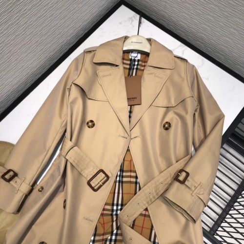 Replica Burberry Trench Coat Long Sleeved For Women #892725 $162.00 USD for Wholesale