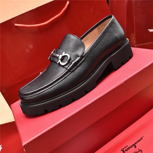 Replica Salvatore Ferragamo Leather Shoes For Men #893341 $118.00 USD for Wholesale