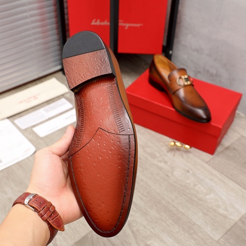 Replica Salvatore Ferragamo Leather Shoes For Men #900138 $72.00 USD for Wholesale
