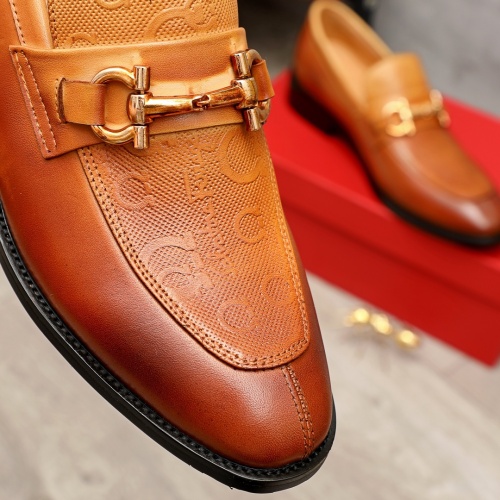 Replica Salvatore Ferragamo Leather Shoes For Men #900149 $82.00 USD for Wholesale