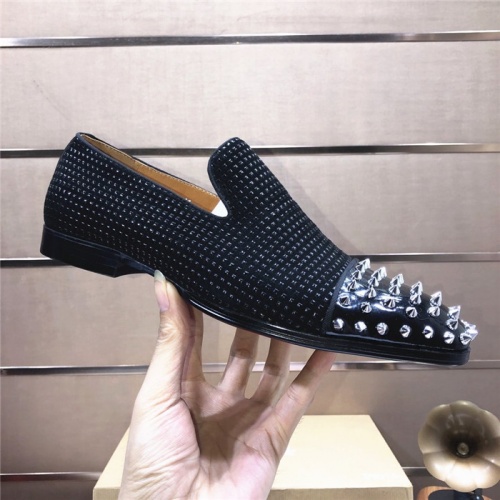 Replica Christian Louboutin Leather Shoes For Men #921253 $98.00 USD for Wholesale