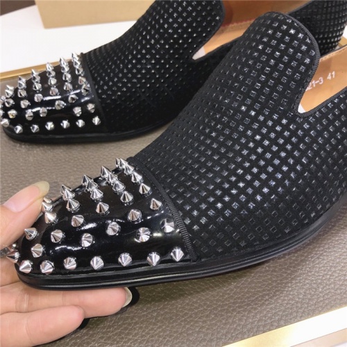 Replica Christian Louboutin Leather Shoes For Men #921253 $98.00 USD for Wholesale