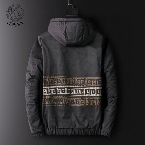 Replica Versace Down Coat Long Sleeved For Men #924466 $72.00 USD for Wholesale