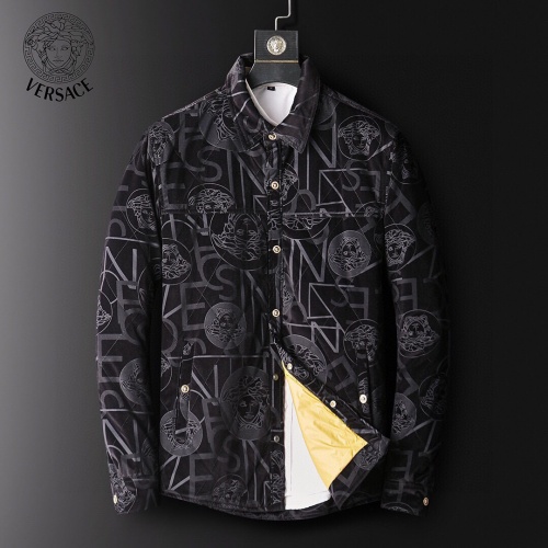 Replica Versace Down Coat Long Sleeved For Men #924489, $72.00 USD, [ITEM#924489], Replica Versace Down Coat outlet from China