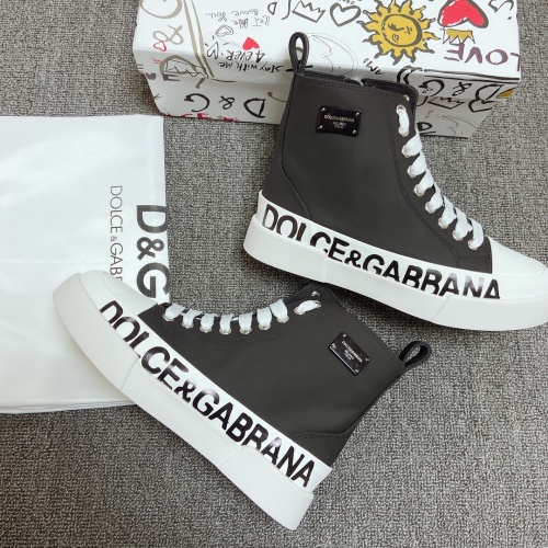 Replica Dolce & Gabbana D&G High Top Shoes For Men #925773 $105.00 USD for Wholesale