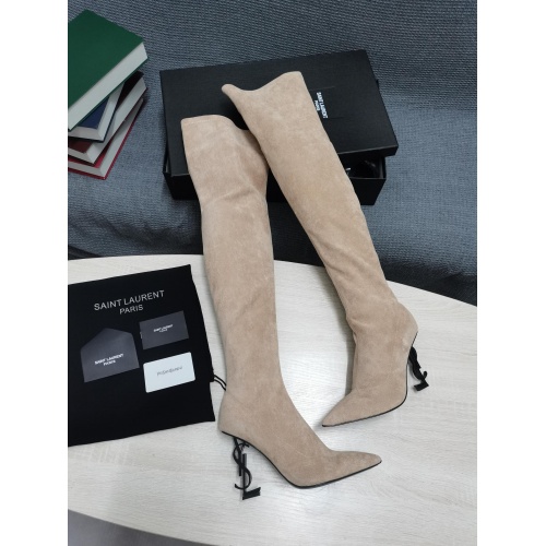Replica Yves Saint Laurent Boots For Women #931818, $140.00 USD, [ITEM#931818], Replica Yves Saint Laurent YSL Boots outlet from China