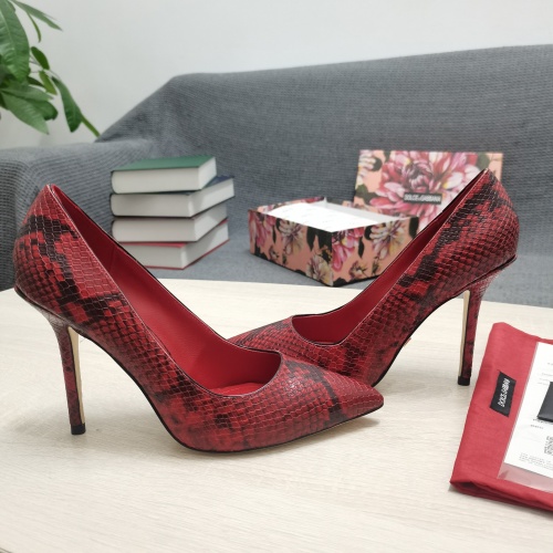 Replica Dolce & Gabbana D&G High-Heeled Shoes For Women #932660 $130.00 USD for Wholesale