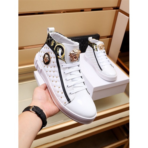 Replica Versace High Tops Shoes For Men #936688 $82.00 USD for Wholesale