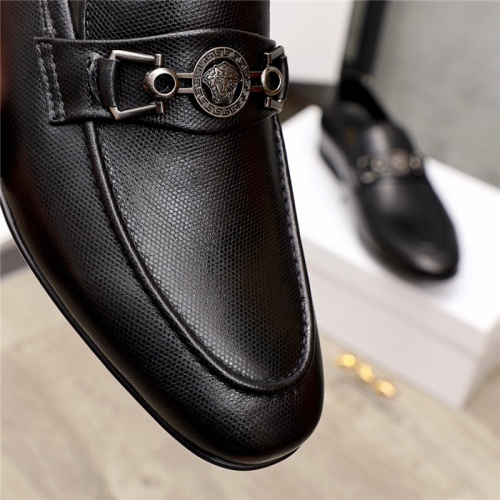 Replica Versace Leather Shoes For Men #937114 $76.00 USD for Wholesale