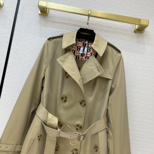 Replica Burberry Trench Coat Long Sleeved For Women #941565 $128.00 USD for Wholesale