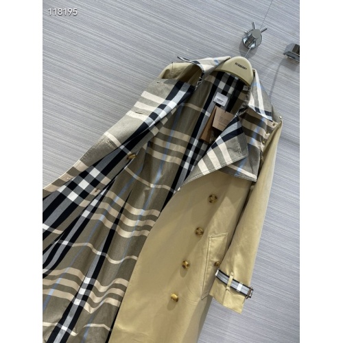 Replica Burberry Trench Coat Long Sleeved For Women #941577 $162.00 USD for Wholesale