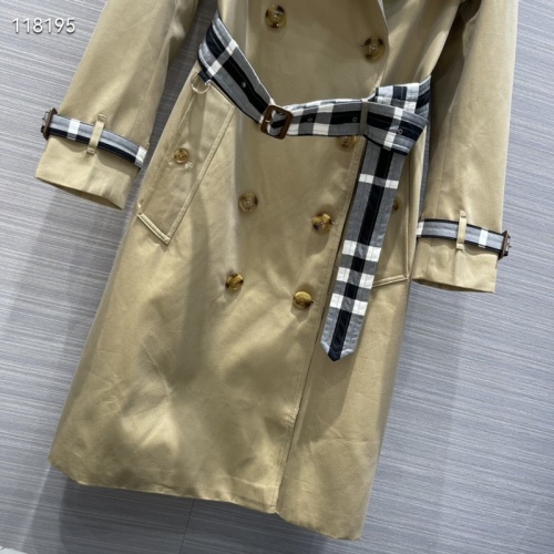Replica Burberry Trench Coat Long Sleeved For Women #941577 $162.00 USD for Wholesale