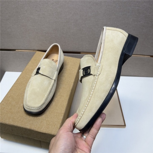 Replica Salvatore Ferragamo Leather Shoes For Men #943605 $108.00 USD for Wholesale