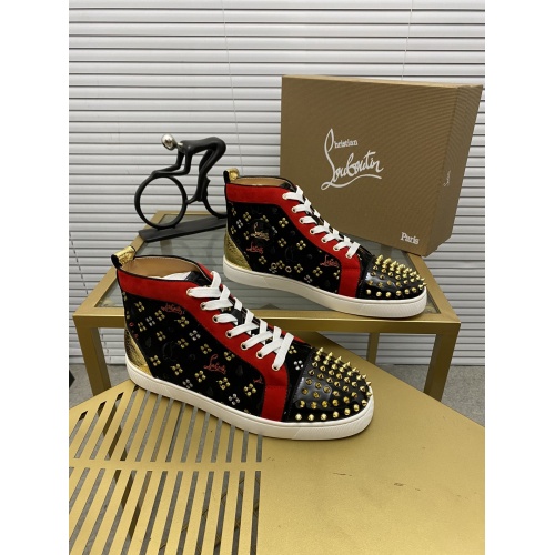 Replica Christian Louboutin High Tops Shoes For Men #946430, $98.00 USD, [ITEM#946430], Replica Christian Louboutin High Top Shoes outlet from China